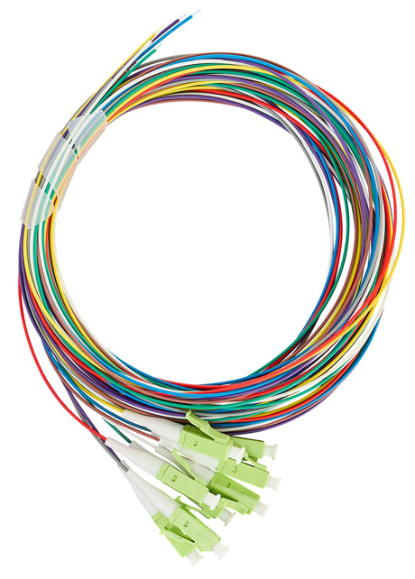 Foto: LWL Pigtail LC, 50/125µm OM5, 2,0m, Easy Strip, 8Stk