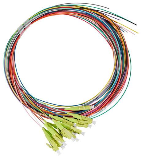 Foto: LWL Pigtail LC, 50/125µm OM5, 2,0m, Easy Strip, 12Stk