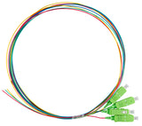 FTTH LWL Pigtail SC/APC 8°, 9/125µm OS2 G657.A2, 1,0m, 4 Stk