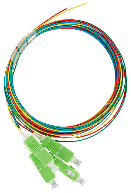 Foto: LWL Pigtail SC/APC, 9/125µm OS2, 2,0m, Easy Strip, 4Stk