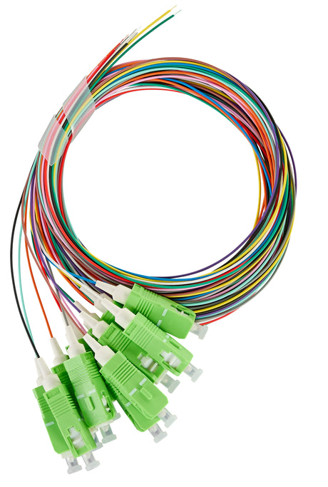 Foto: LWL Pigtail SC/APC, 9/125µm OS2, 2,0m, Easy Strip, 12Stk