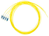 Foto: LWL Pigtail LC, 9/125µm OS2, 2,0m, Easy Strip, gelb, 4Stk