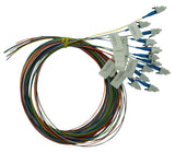 LWL Pigtail LC, 9/125µm OS2, 2,0m, 12Stk, Klasse B, färbig