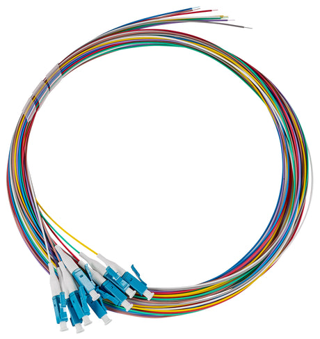 Foto: LWL Pigtail LC, 9/125µm OS2, 2,0m, Easy Strip, 8Stk