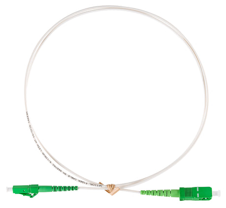 FTTH Patchkabel Simplex LC/APC - SC/APC, 9/125µm OS2,  1,0m