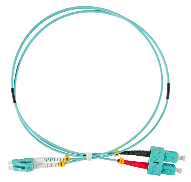 LWL Patchkabel Duplex LC/UPC - SC/UPC, 50/125µm OM3, 10,0m
