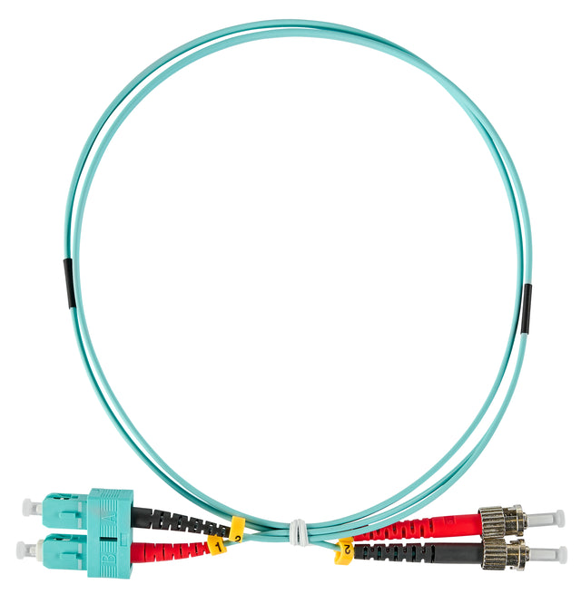 LWL Patchkabel Duplex ST/UPC - SC/UPC, 50/125µm OM3,  2,0m