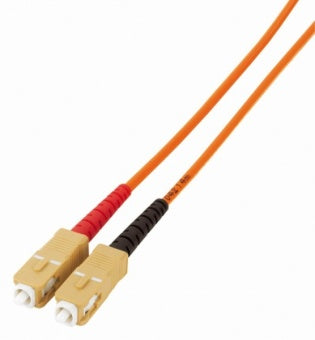 Foto: LWL Patchkabel Duplex SC/FC,50/125µm OM2,LS0H-3,orange,10,0m