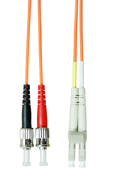 Foto: LWL Patchkabel Duplex LC / ST,50/125µm OM2,LS0H-3,orange, 2m