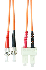 Foto: LWL Patchkabel Duplex ST/SC,50/125µm OM2,LS0H-3,orange, 3.0m