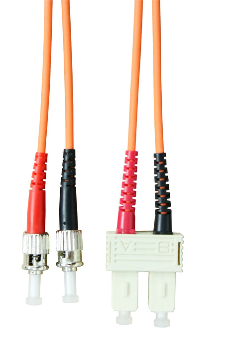 Foto: LWL Patchkabel Duplex ST/SC,50/125µm OM2,LS0H-3,orange, 3.0m