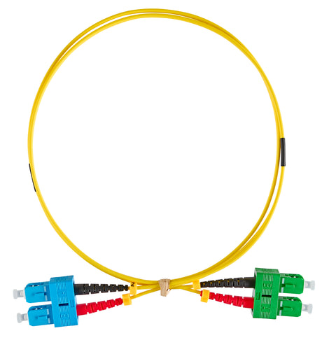 LWL Patchkabel Duplex SC/UPC - SC/APC, 9/125µm OS2,  5,0m