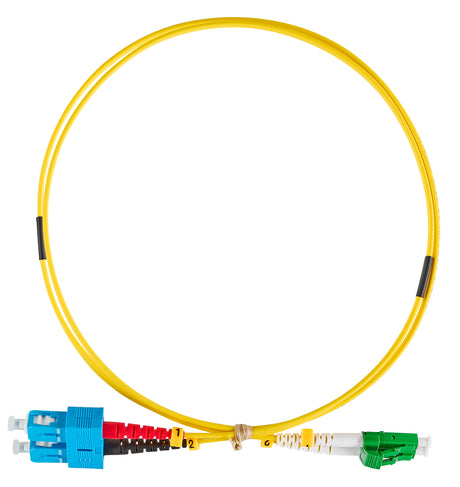 LWL Patchkabel Duplex SC/UPC - LC/APC, 9/125µm OS2,  2,0m