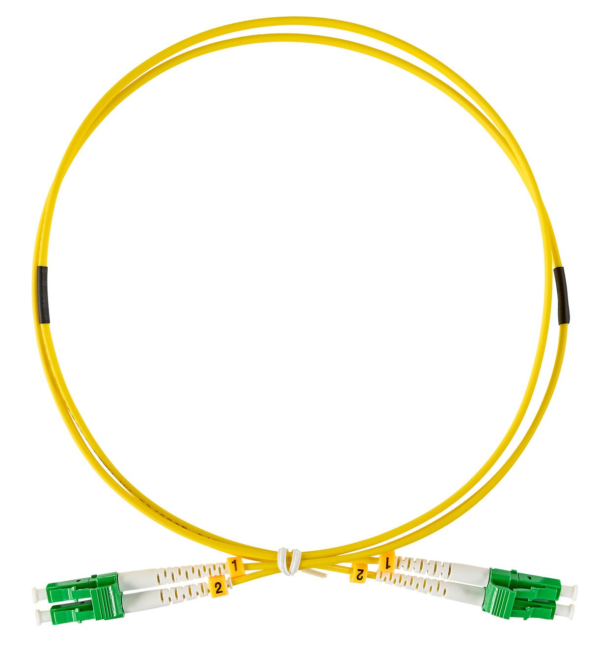LWL Patchkabel Duplex LC/APC - LC/APC, 9/125µm OS2,  0,5m