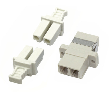 Foto: LWL Kupplung LC-Duplex,Kunststoff,Multimode,phbr,Flansch, gr