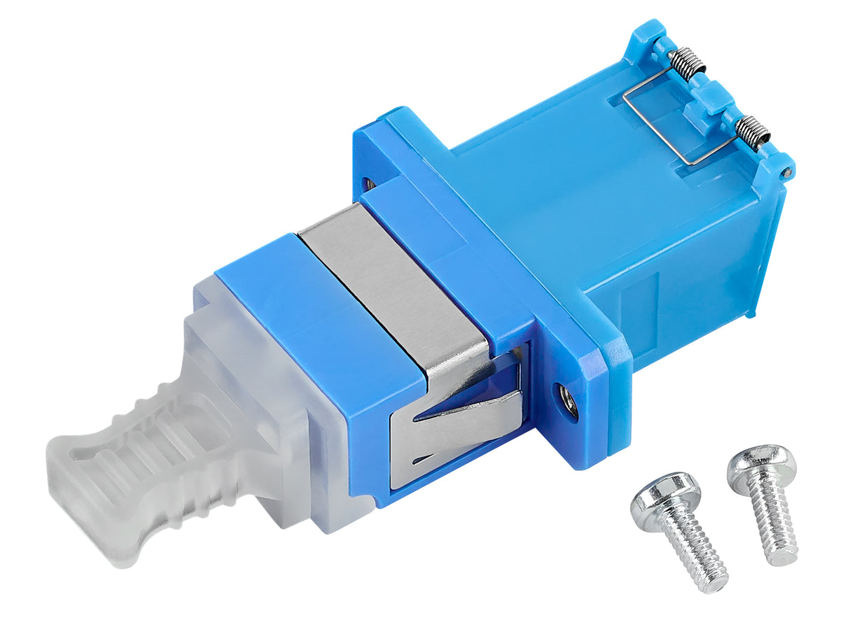LWL Kupplung LC-Duplex,Kunststoff,Singlemode,zirc,Flansch,bl