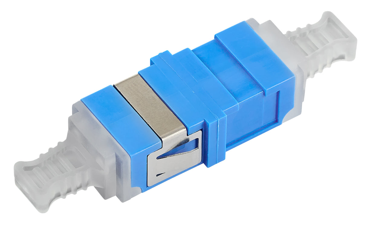 LWL Kupplung LC-Duplex, Singlemode zirc, ohne Flansch, blau