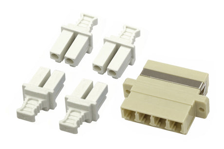 Foto: LWL Kupplung LC-Quad, Multimode, phbr, Flansch, grau