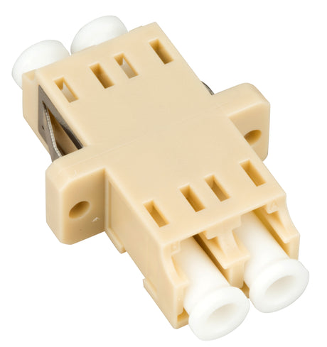 Foto: LWL Kupplung LC-Duplex, Multimode, zirc, Flansch, beige, ECO