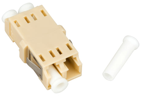 Foto: LWL Kupplung LC-Duplex, Multimode, zirc, o.Flansch,beige,ECO