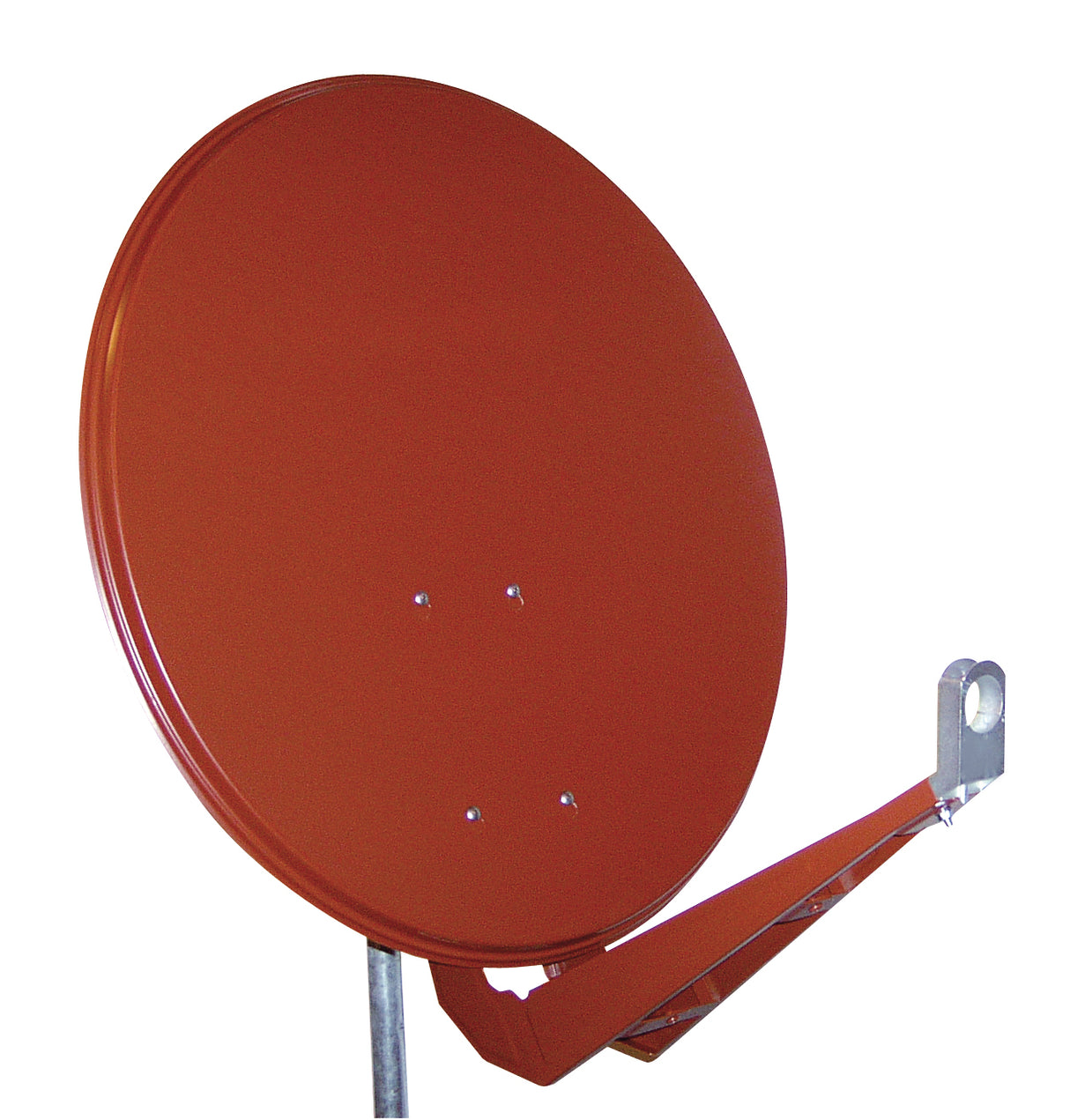 SAT Antenne 85/80cm, Alu,40dB Gain,Doppel Monoblock Arm,Rot