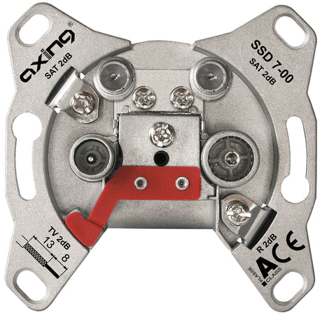 SAT Stichdose 4Loch,Radio/TV/2xSAT,ClassA, o.Rahmen,SSD 7-00