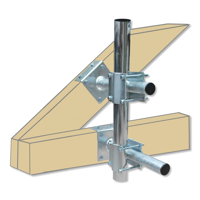 SAT Dachsparrenmontageset f. Masten bis 60mm,Vertikal, Stahl