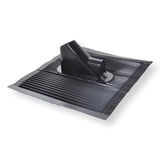 SAT Dachziegel mit Kabeleinf., 45x50cm, Mast:38-60mm, Alu,sw