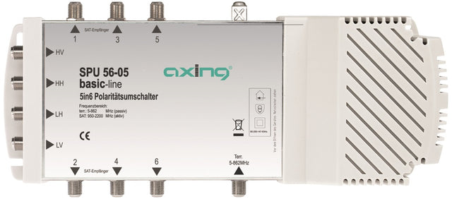 SAT Multischalter 5 in 6 für Quattro + Quad LNB,SPU 56-05