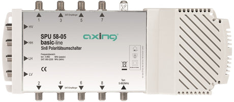 SAT Multischalter 5 in 8 für Quattro + Quad LNB,SPU 58-05