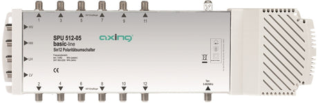 SAT Multischalter 5 in 12 für Quattro + Quad LNB,SPU 512-05