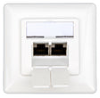 Foto: Datendose 2xRJ45 geschirmt 10GB Klasse Ea, UAE 80x80mm
