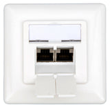 Foto: Datendose 2xRJ45 geschirmt 10GB Klasse Ea, UAE 80x80mm