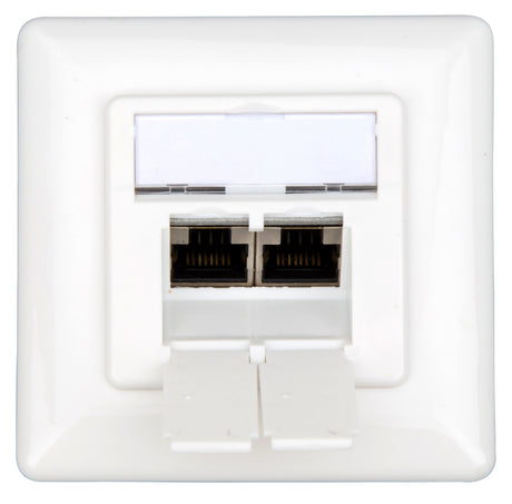Foto: Datendose 2xRJ45 geschirmt 10GB Klasse Ea, UAE 80x80mm