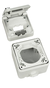 Foto: IP44 Datendose Aufputz-Gehäuse leer, versperrbar, RAL7035
