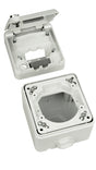 Foto: IP44 Datendose Aufputz-Gehäuse leer, versperrbar, RAL7035