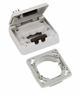 Foto: IP44 Datendose UP-Gehäuse leer, versperrbar, RAL7035