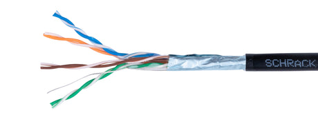 F/UTP Kabel Cat.5e, 4x2xAWG24/1, PE, OUTDOOR, schwarz