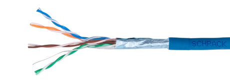 F/UTP Kabel Cat.5e, 4x2xAWG24/1, LS0H, Eca, blau, Box 305m