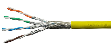 S/FTP Kabel Cat.7, 4x2xAWG23/1, 1000MHz, LS0H, Dca, 30% gelb