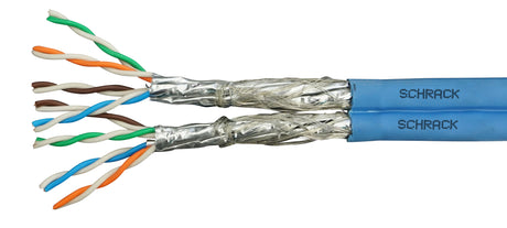 S/FTP Kabel Cat.7, 2x(4x2xAWG23/1), 1000MHz LS0H-3, Cca, 50%