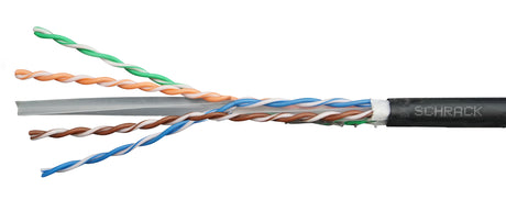 U/UTP Kabel Cat.6, 4x2xAWG23/1, PE, OUTDOOR, schwarz