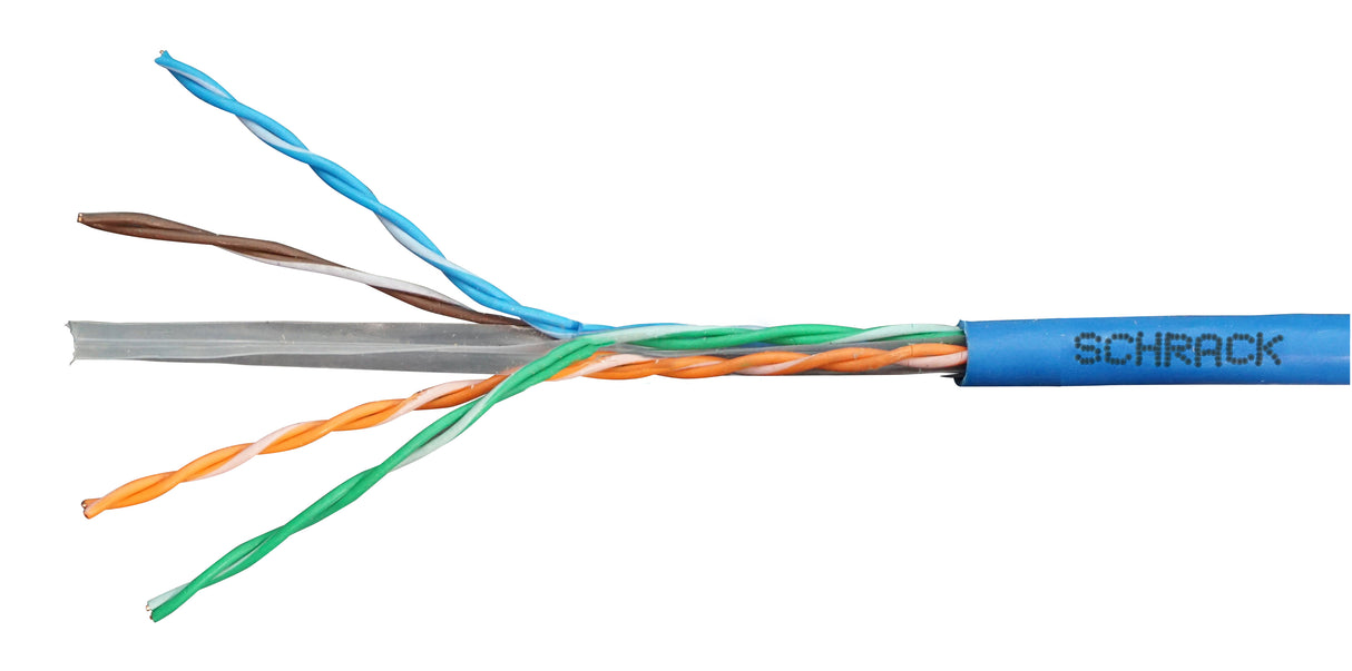 U/UTP Kabel Cat.6, 4x2xAWG24/1, 300MHz, PVC, Eca, blau