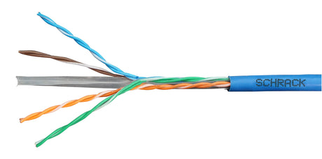 U/UTP Kabel Cat.6, 4x2xAWG24/1, 300MHz, PVC, Eca, blau