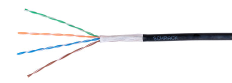 U/UTP Kabel Cat.5e, 4x2xAWG24/1, PE, OUTDOOR, schwarz