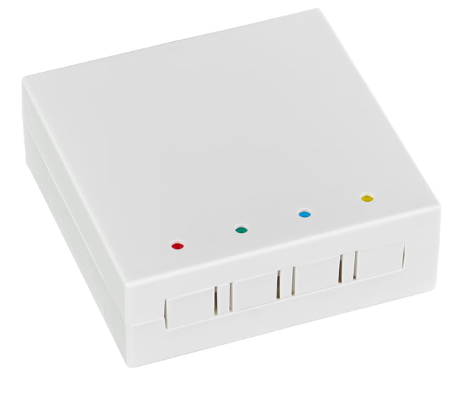 FTTH Dose Aufputz B80xH28xT80mm, Leer für 4-Fasern, RAL9010