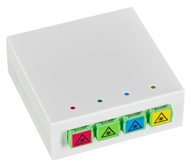 FTTH Dose Aufputz B80xH28xT80mm, 4xSC/APC 8°, OS2 G657.A2