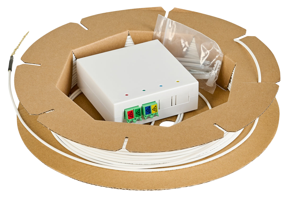 FTTH Rollerbox  30m, 4xLC/APC 8°, OS2 G657.A2,B2ca-s1a,d0,a1