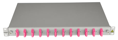 LWL Spleißbox, 4Fasern, SC 50/125µm OM4, 19", 1HE, Klasse C