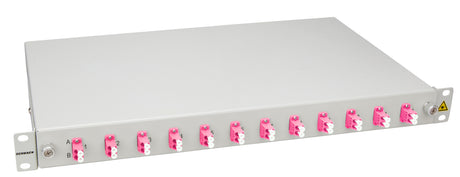 Foto: LWL Spleißbox, 4Fasern, LC 50/125µm OM4, 19", 1HE, Klasse C
